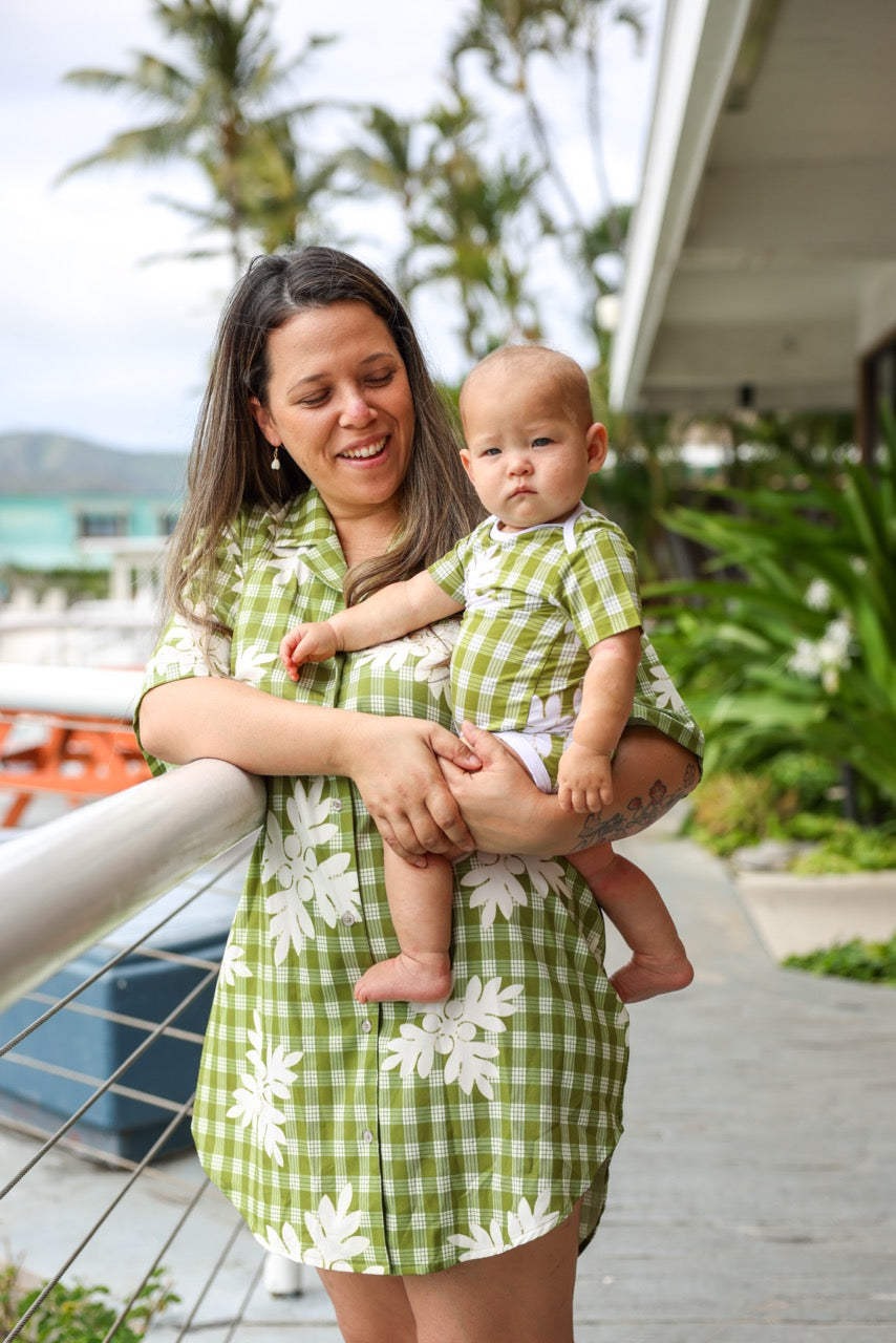 ‘Olu Breeze Tunic (Ulu Palaka / Brown Hibiscus - Merrie Monarch Release)